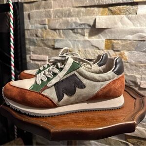 Woman’s Sz 6 Birdies The Roadrunner-Ivy Multi Mesh Ivory, Green, Burnt Orange